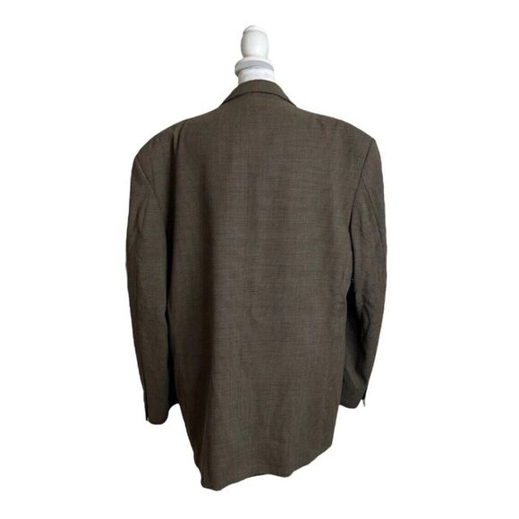 Oleg Cassini Paolo Brown 100% Wool Blazer Men’s Designer Luxury Coat US 42R - Picture 7 of 12
